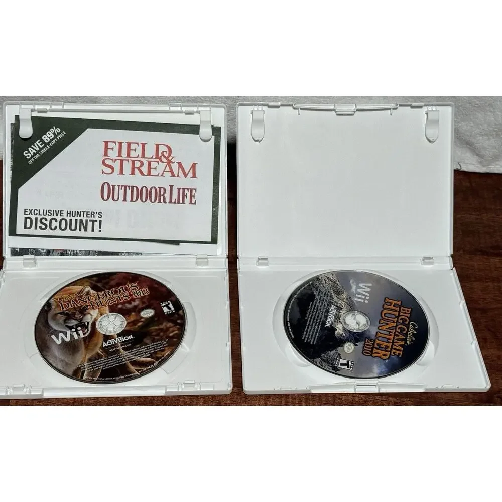 Cabela's Big Game Hunter ‘10 & Cabela’s Dangerous Hunts ‘09 & ‘13 Wii Nintendo